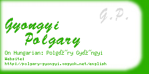 gyongyi polgary business card